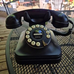 Vintage Black Grand Phone Push Button